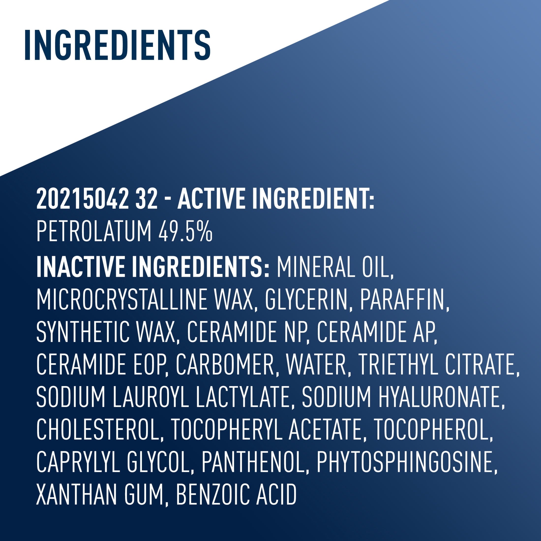 CeraVe Skin Care Healing with Petrolatum for Long-Lasting Dry Cracked Skin Relief Ointment 1.89 oz