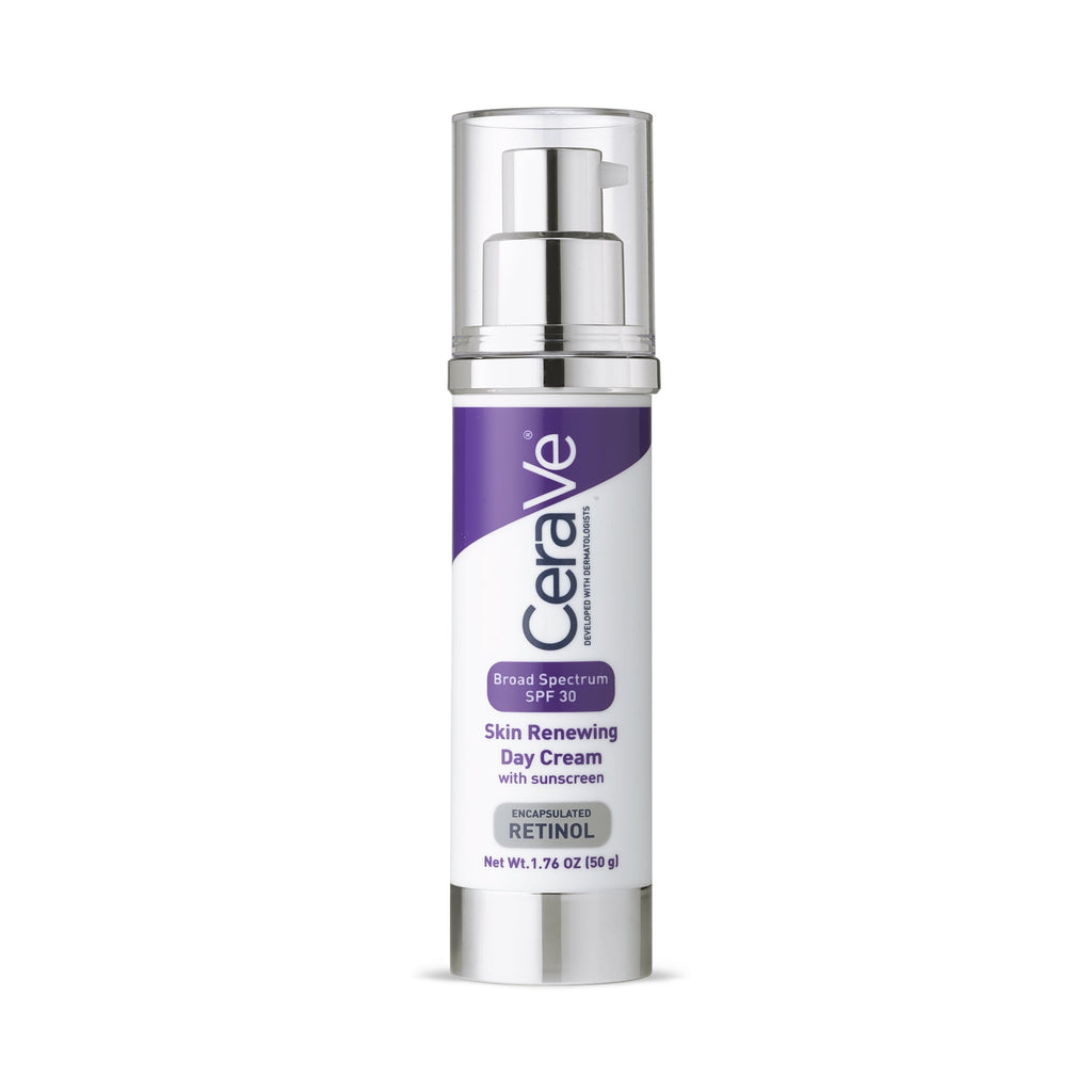 CeraVe Skin Renewing Retinol Day Face Cream with Sunscreen, SPF 30, 1.76 oz