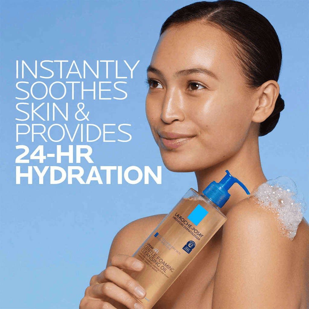 La Roche-Posay Lipikar AP+ Gentle Foaming Cleansing Oil Body Wash for Eczema & Sensitive Skin, 13.52 fl oz
