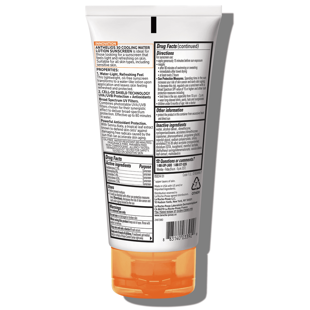 La roche-Posay Anthelios 30 Cooling Water Suncreen Lotion SPF 30, 5.0 fl oz