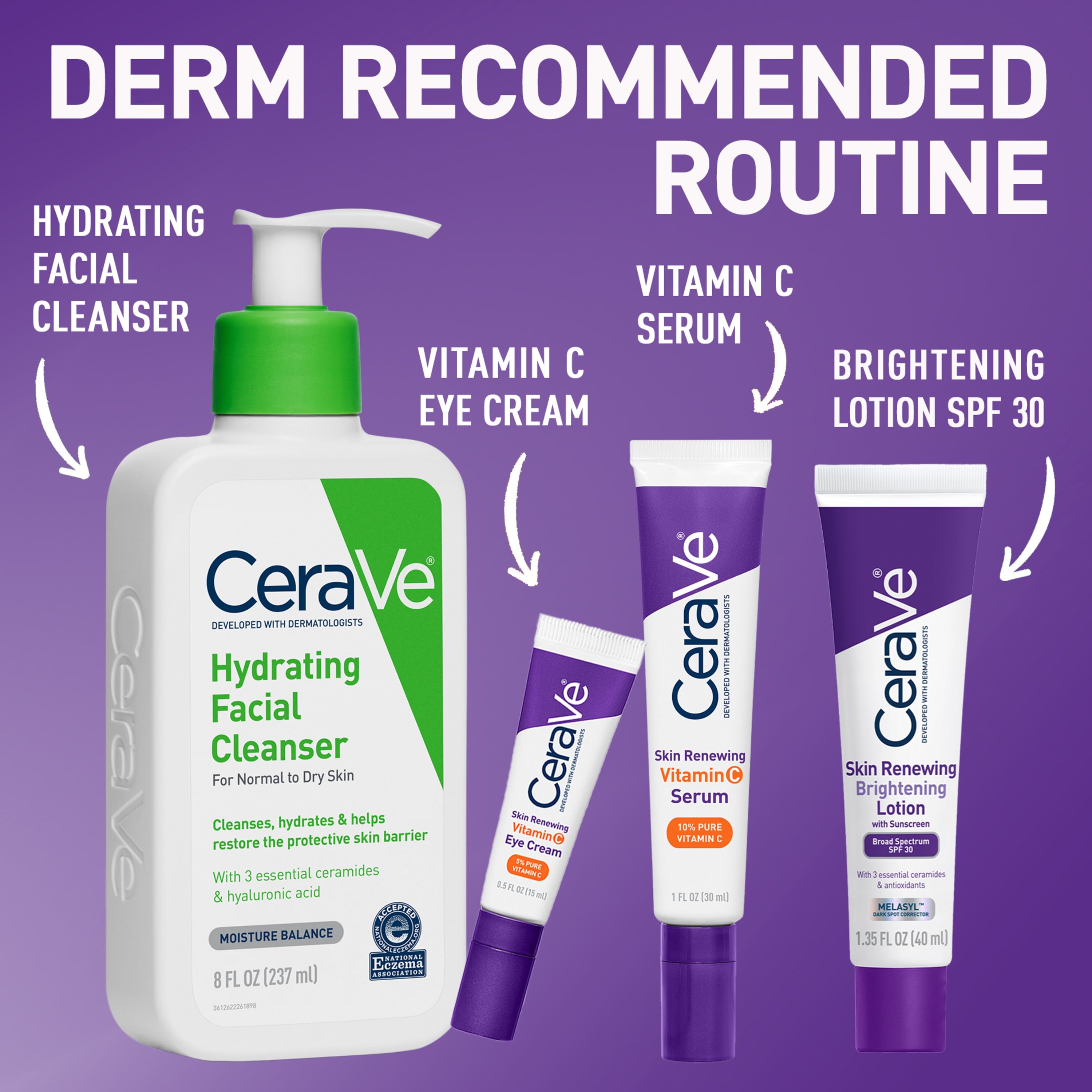 CeraVe Skin Renewing Brightening Lotion SPF 30 1.35 fl oz