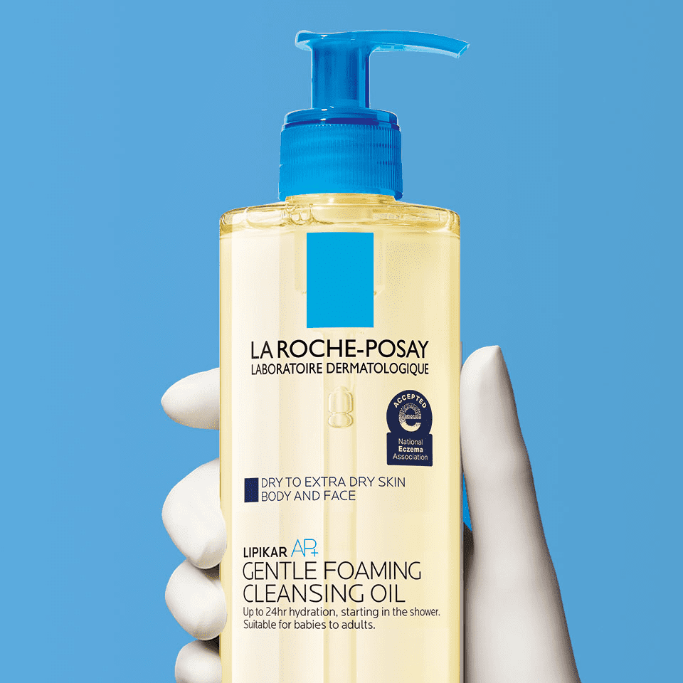 La Roche-Posay Lipikar AP+ Gentle Foaming Cleansing Oil Body Wash for Eczema & Sensitive Skin, 13.52 fl oz
