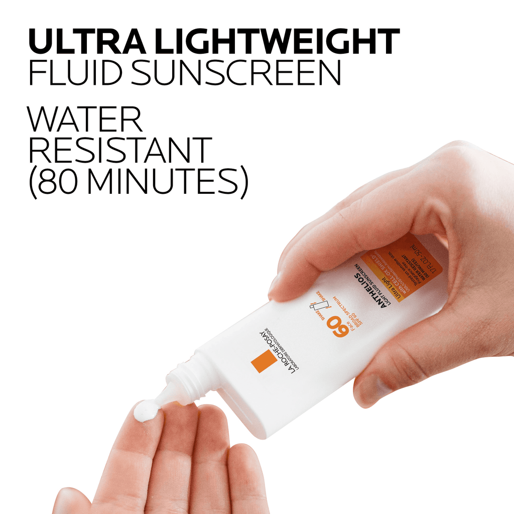 La Roche-Posay Anthelios Ultra Light Fluid Facial Sunscreen Fluid SPF 60 for All Skin Types, 1.7 fl oz