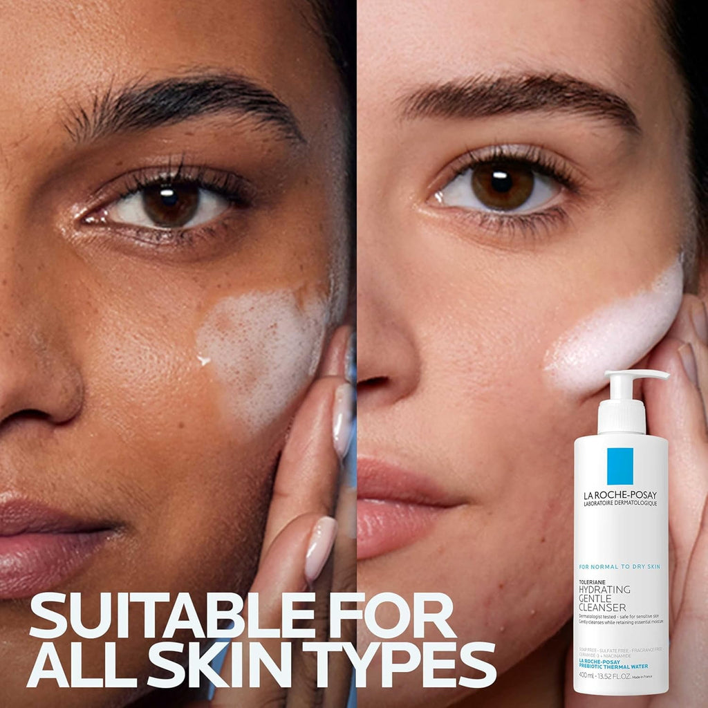 La Roche-Posay Toleriane Hydrating Gentle Face Cleanser, Daily Face Wash for Dry Sensitive Skin, 13.52 fl oz