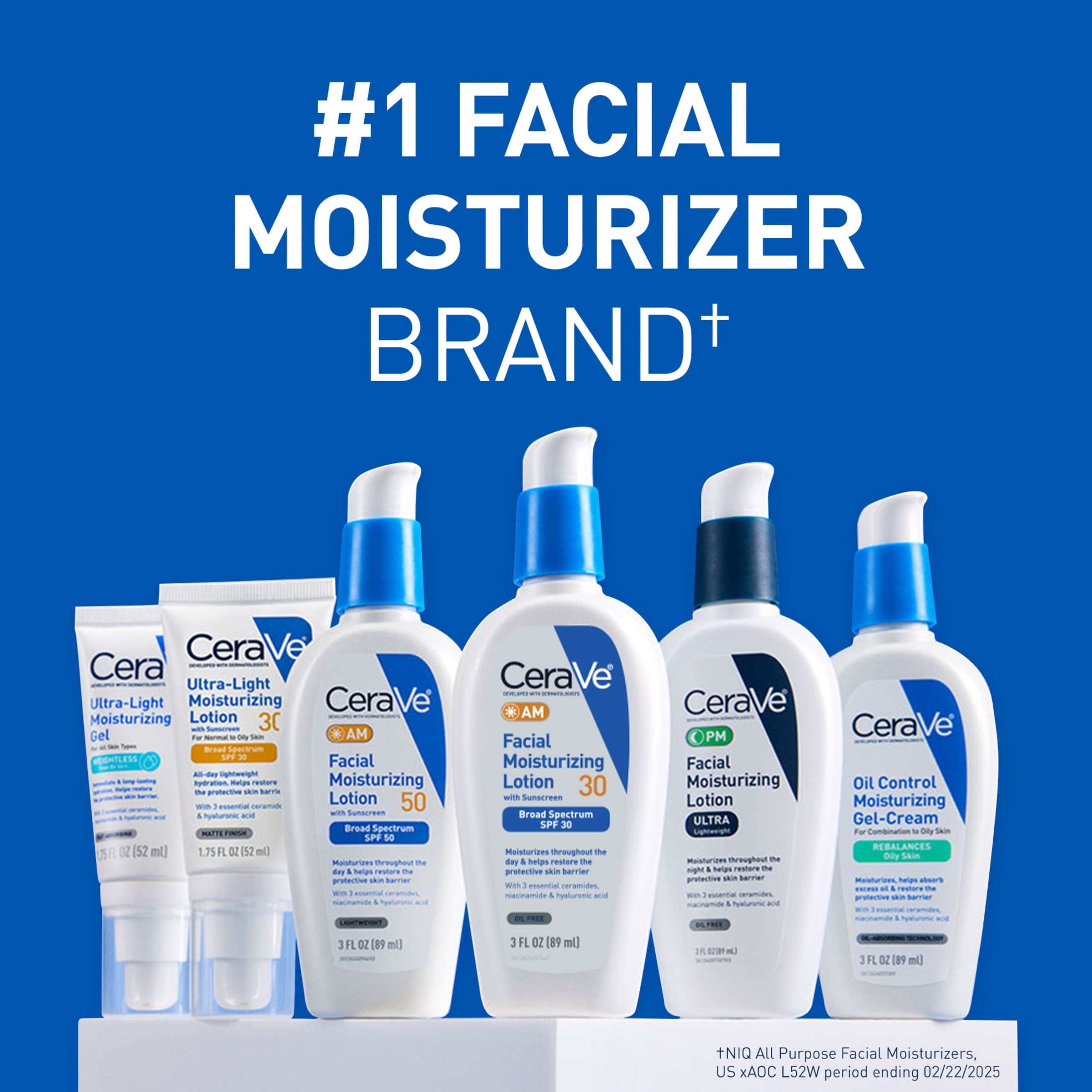 (2 pack) CeraVe AM Face Moisturizer with Broad Spectrum Protection, SPF 30,3 oz