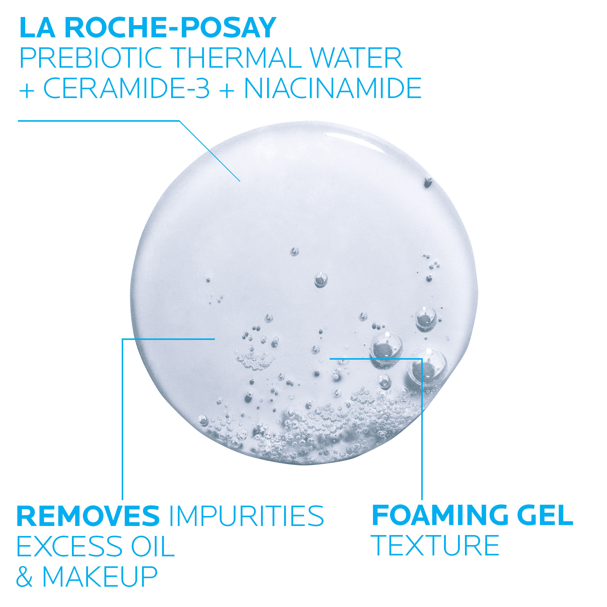 La Roche-Posay Toleriane Purifying Foaming Face Wash for Oily and Normal Skin, Oil-Free Facial Cleanser, 6.76 fl oz